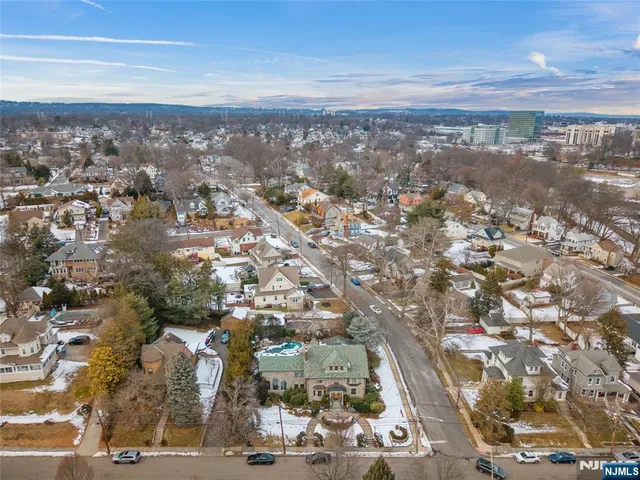 an aerial view of a city