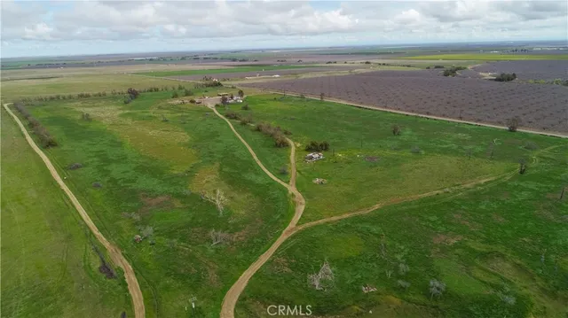 a view of a field and an ocean