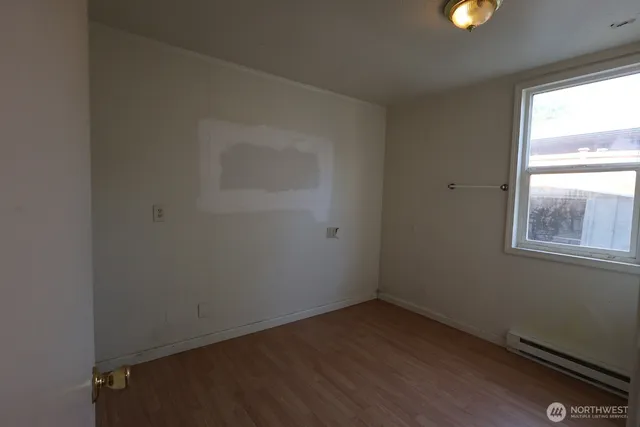 an empty room with a window