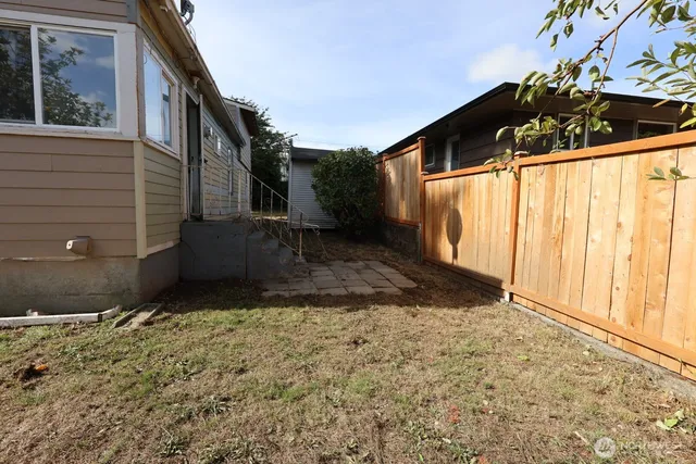 a backyard of a house