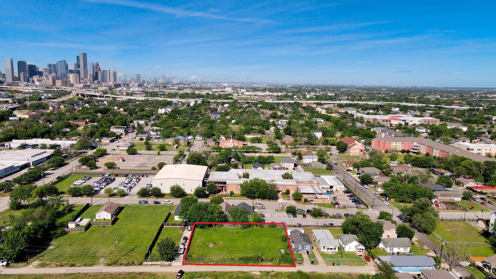 1403 Press Street Houston, TX 77020 - Photo 10 of 11 Aerial downtown view