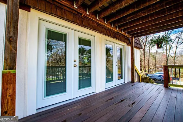 a view of outdoor space and deck