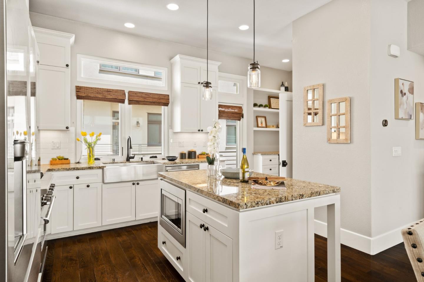 525 Fierro Loop Campbell, CA 95008 - Photo 15 of 48 a kitchen with cabinets and white appliances