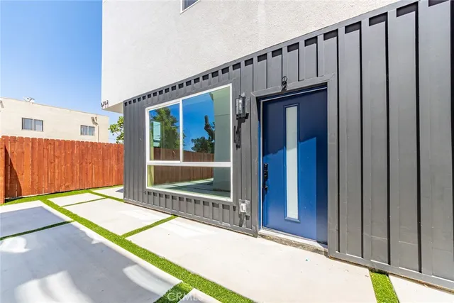 a view of balcony with yard