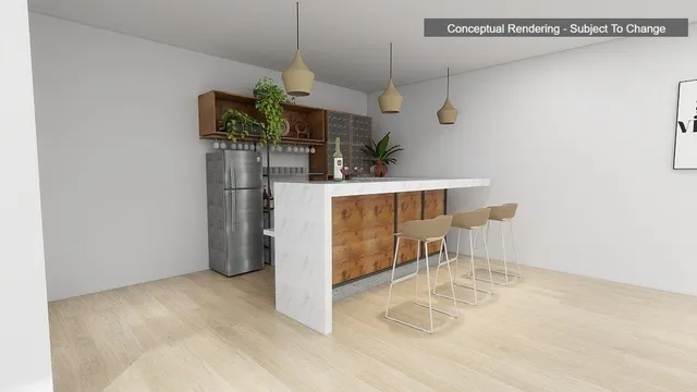 a view of a room with a furniture and a chandelier