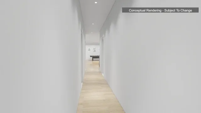 a view of a room with white walls