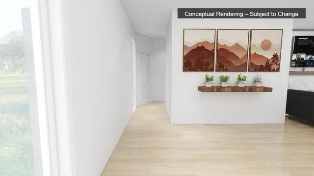 a view of a painting on the wall