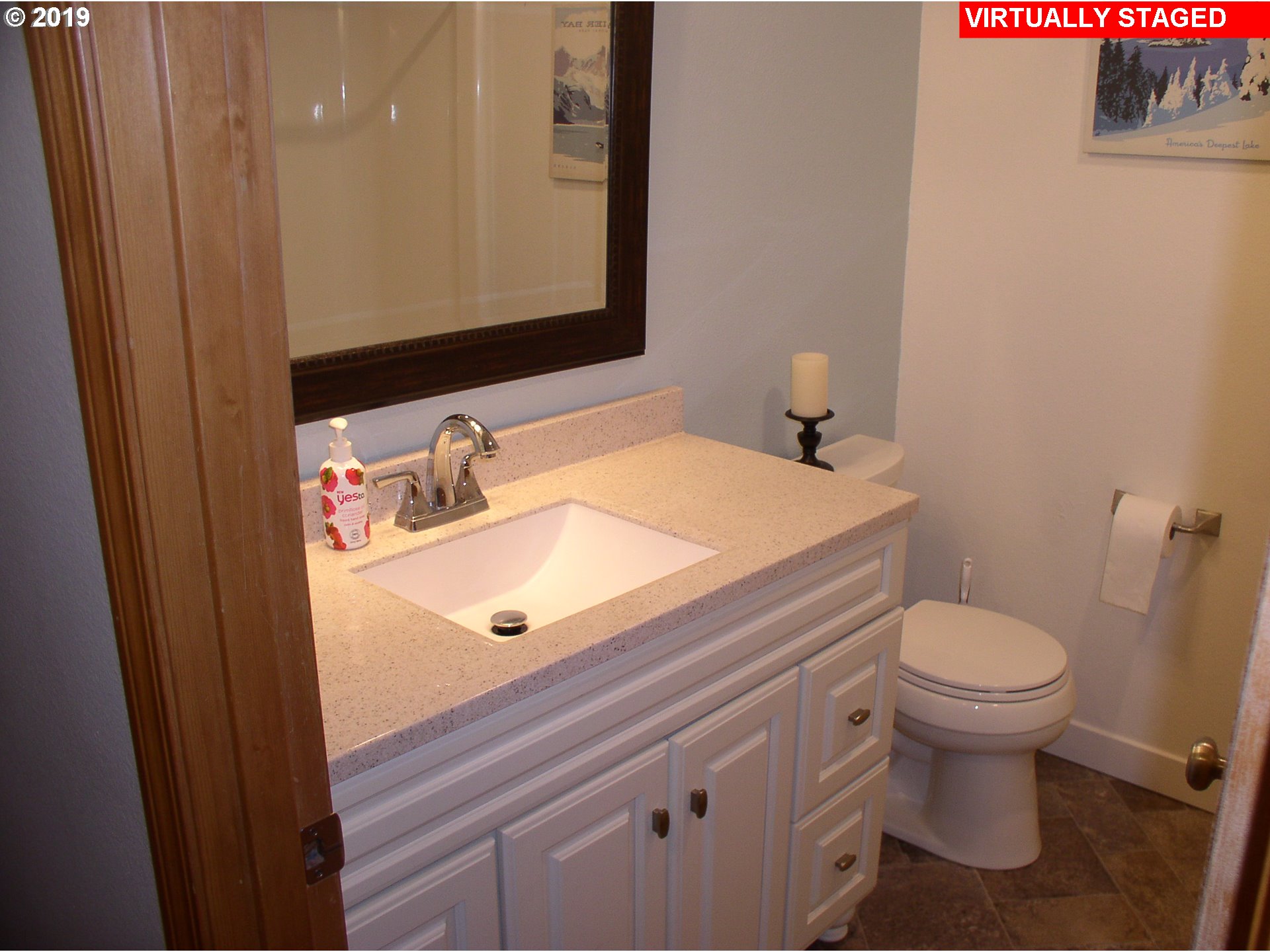 39586 Southeast Trubel Road Sandy, OR 97055 - Photo 21 of 28 a bathroom with a sink toilet and mirror