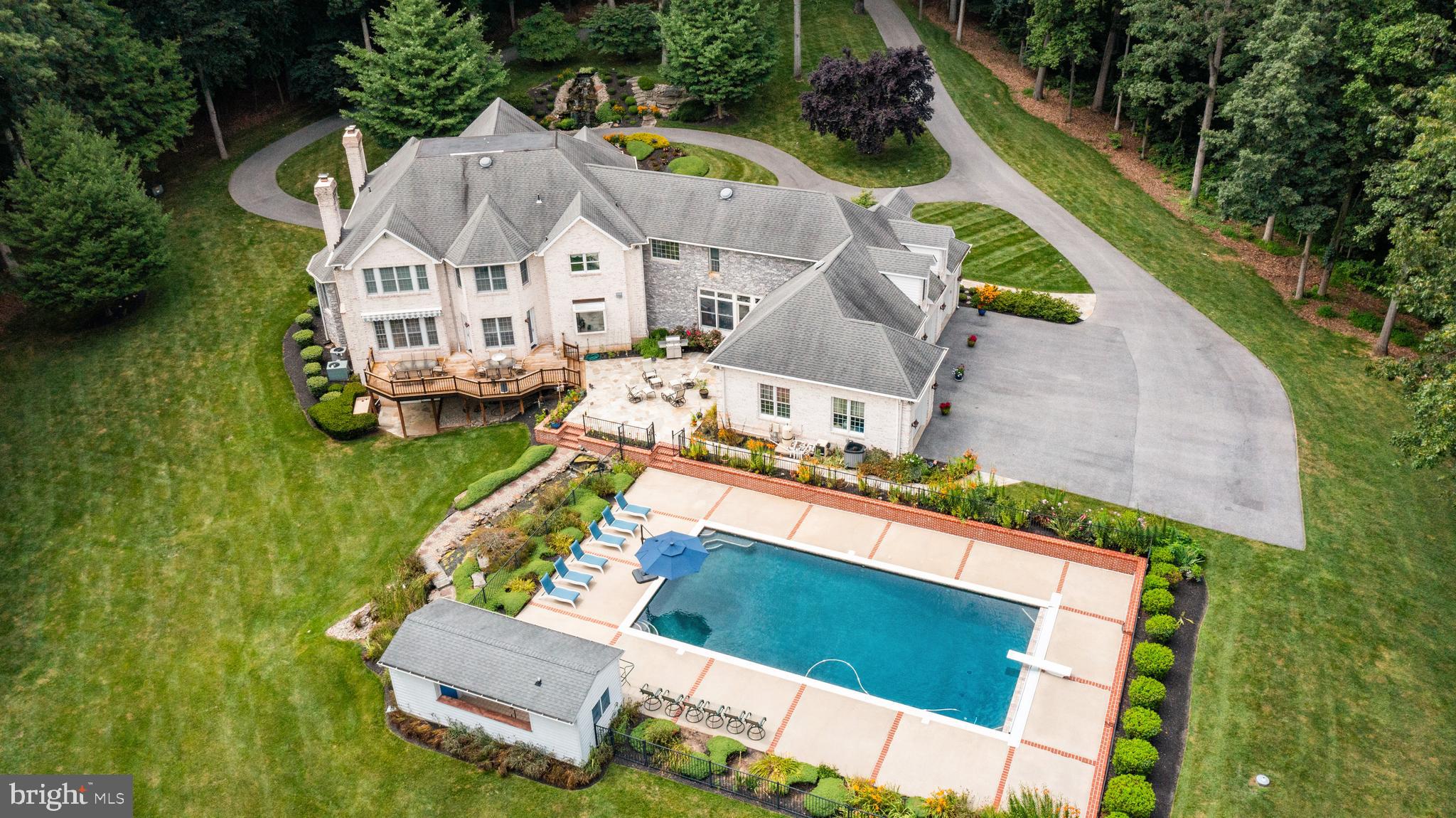 4120 Piney Grove Road Glyndon, MD 21136 - Photo 4 of 42 an aerial view of residential house with outdoor space and swimming pool