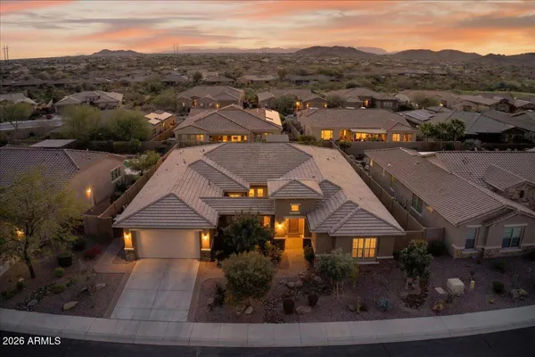 an aerial view of multiple house