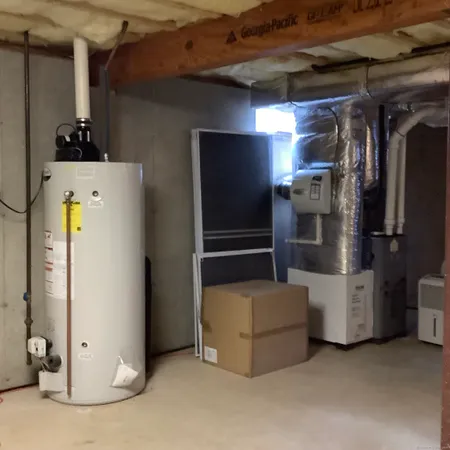 a storage room with washer and dryer