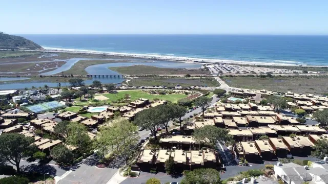 a view of a city with ocean view