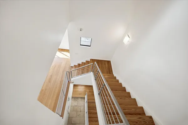 a view of a staircase