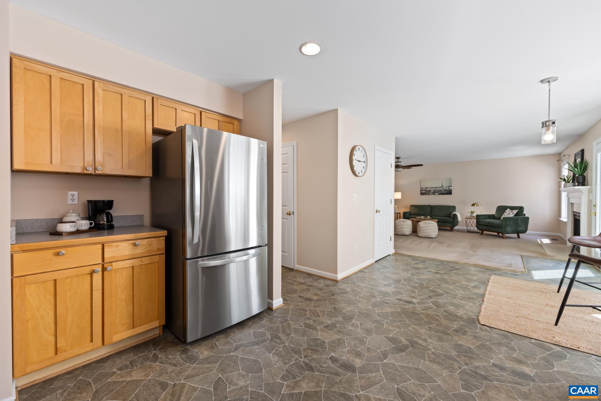 96 Red Cedar Road Barboursville, VA 22923 - Photo 19 of 59 a kitchen with stainless steel appliances granite countertop a refrigerator and a stove top oven