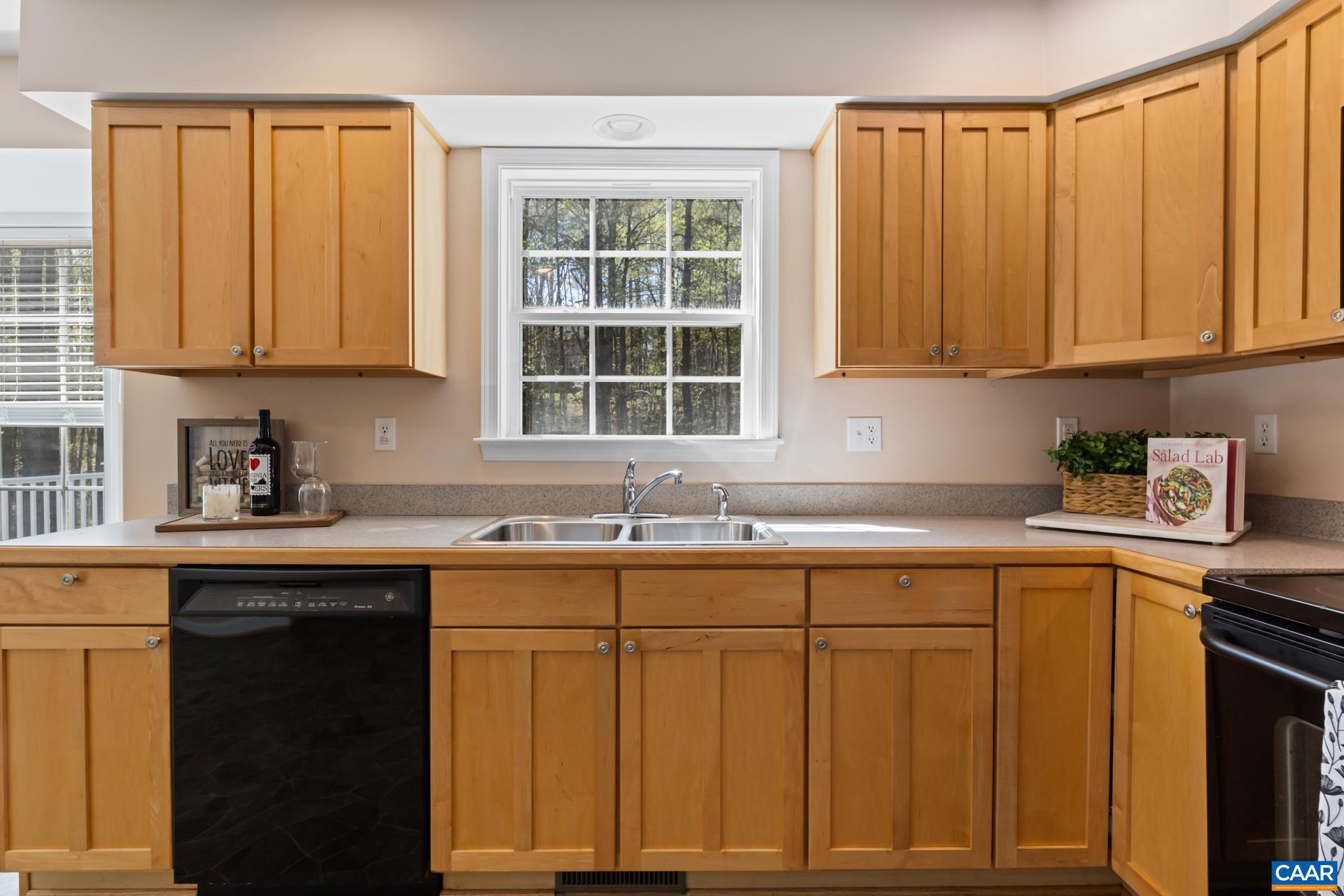 96 Red Cedar Road Barboursville, VA 22923 - Photo 20 of 59 a kitchen with stainless steel appliances granite countertop a sink a refrigerator and cabinets