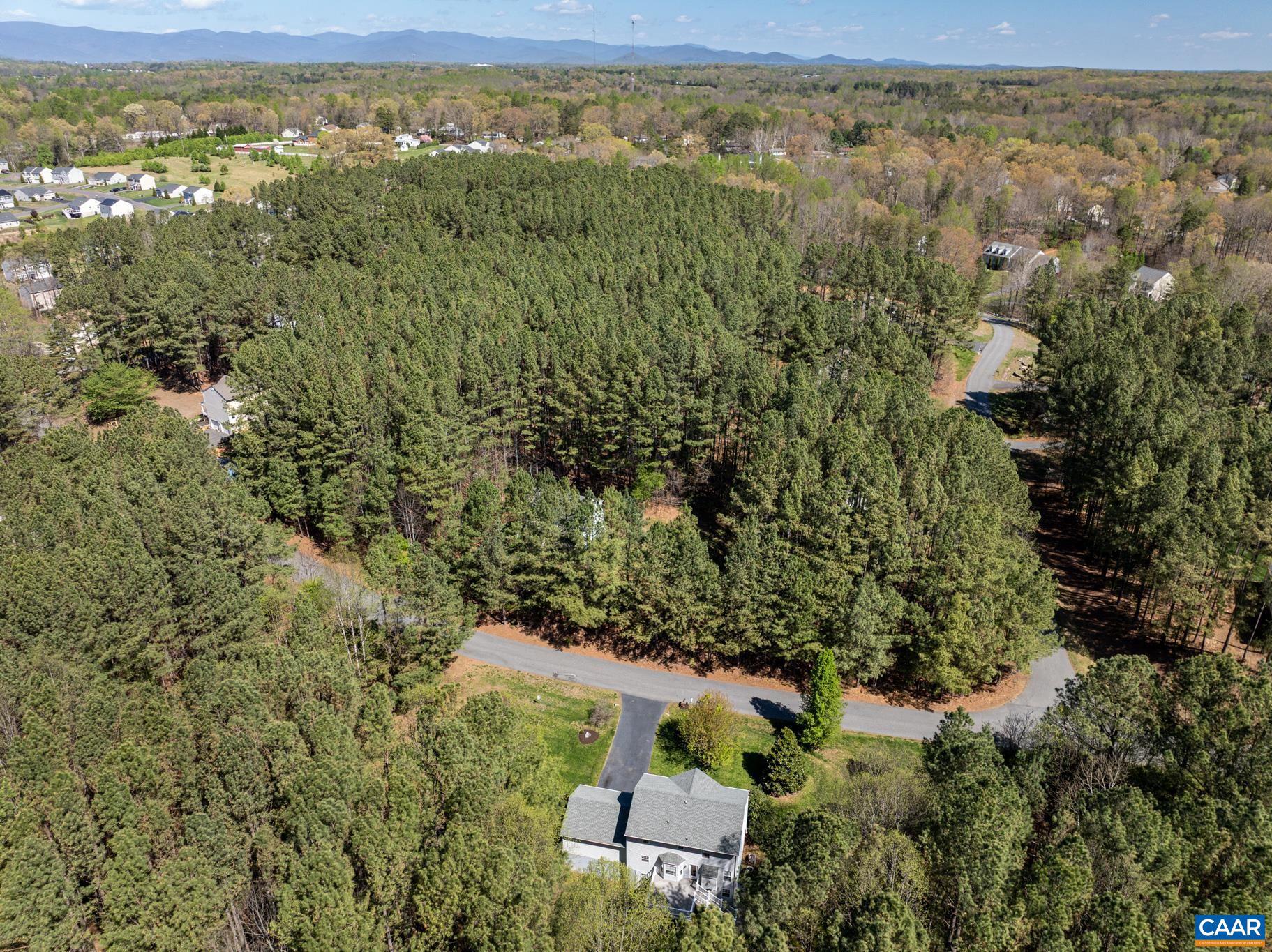 96 Red Cedar Road Barboursville, VA 22923 - Photo 57 of 59 an aerial view of residential houses with outdoor space and trees