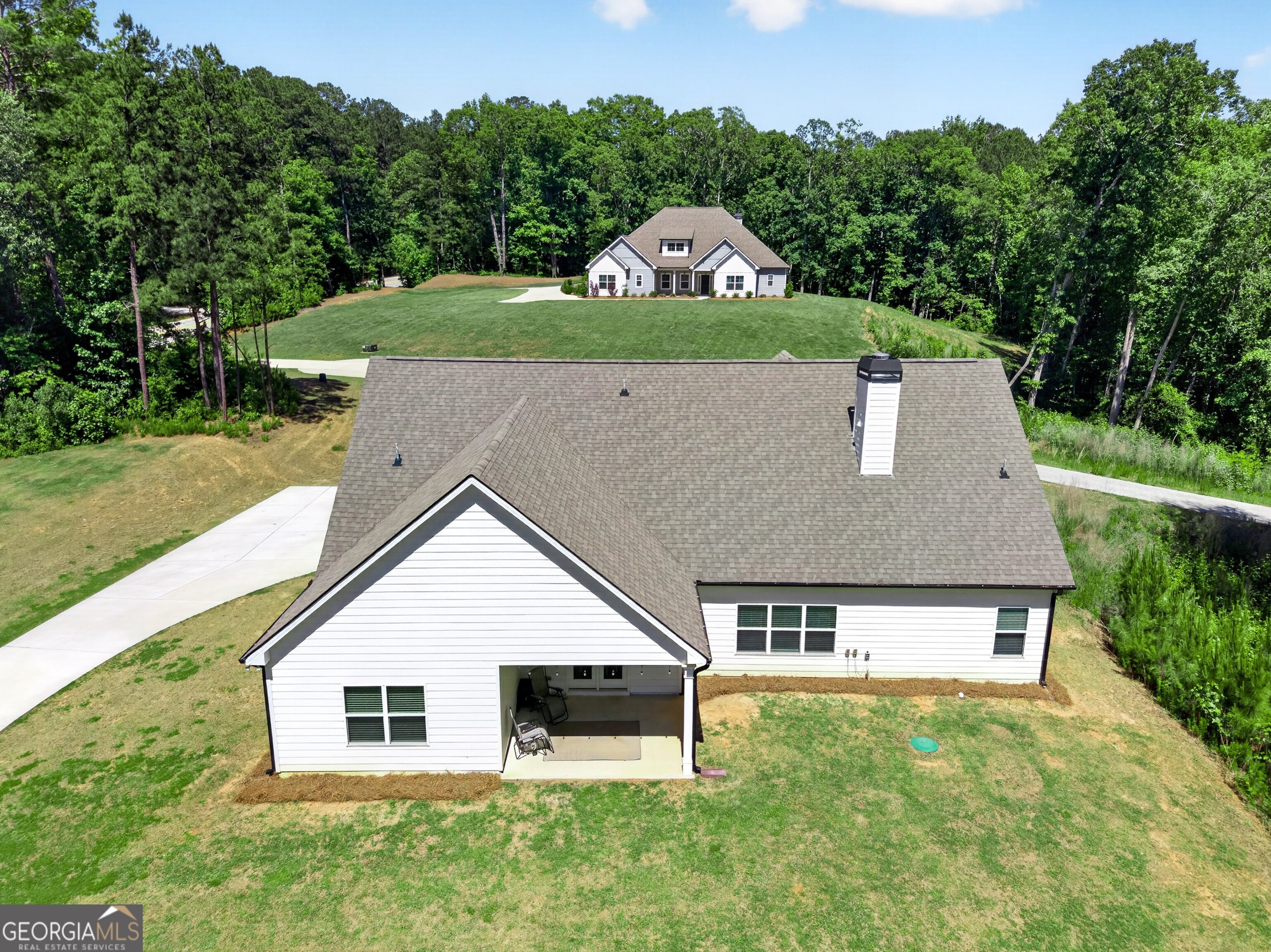 1764 Luther Bailey Road Senoia, GA 30276 - Photo 56 of 63 a aerial view of a house with a yard