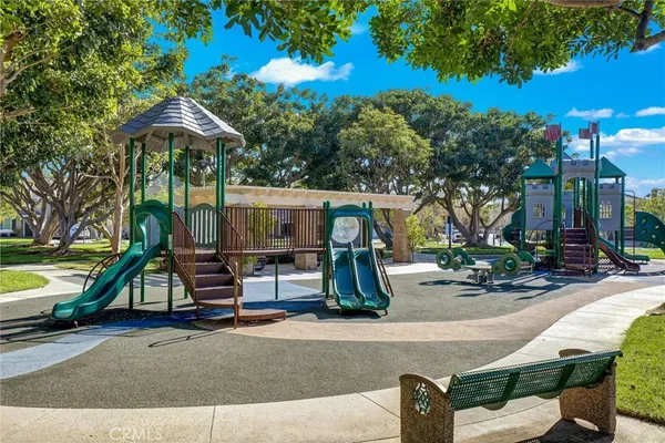 a view of an ocean and a yard