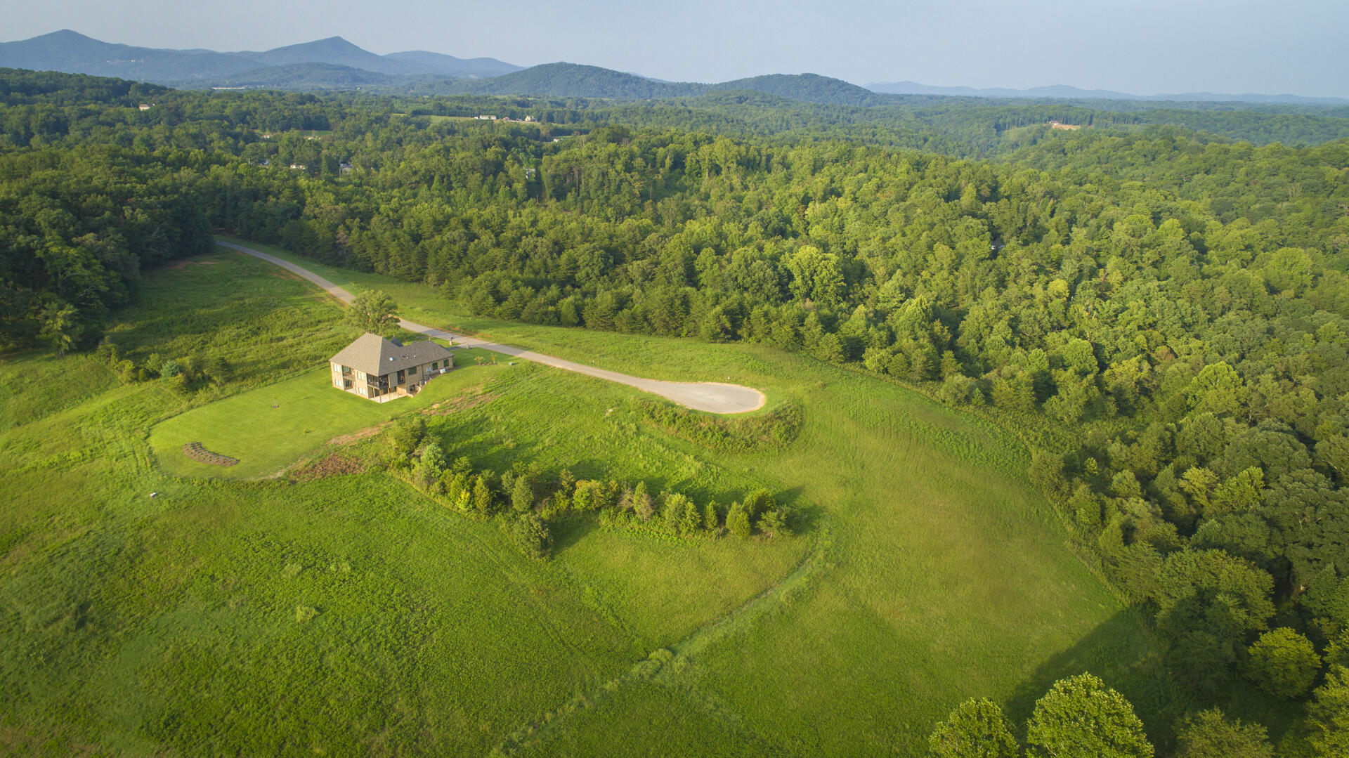 3592 Ballyhack Trail Roanoke, VA 24014 - Photo 52 of 61 a view of a lush green forest with trees and some houses