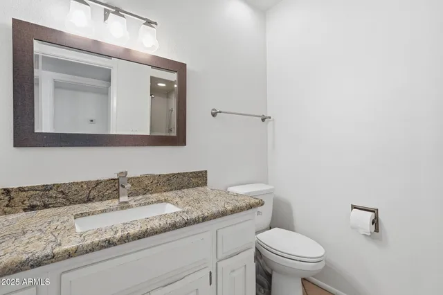 a close view of a bathroom in bathroom