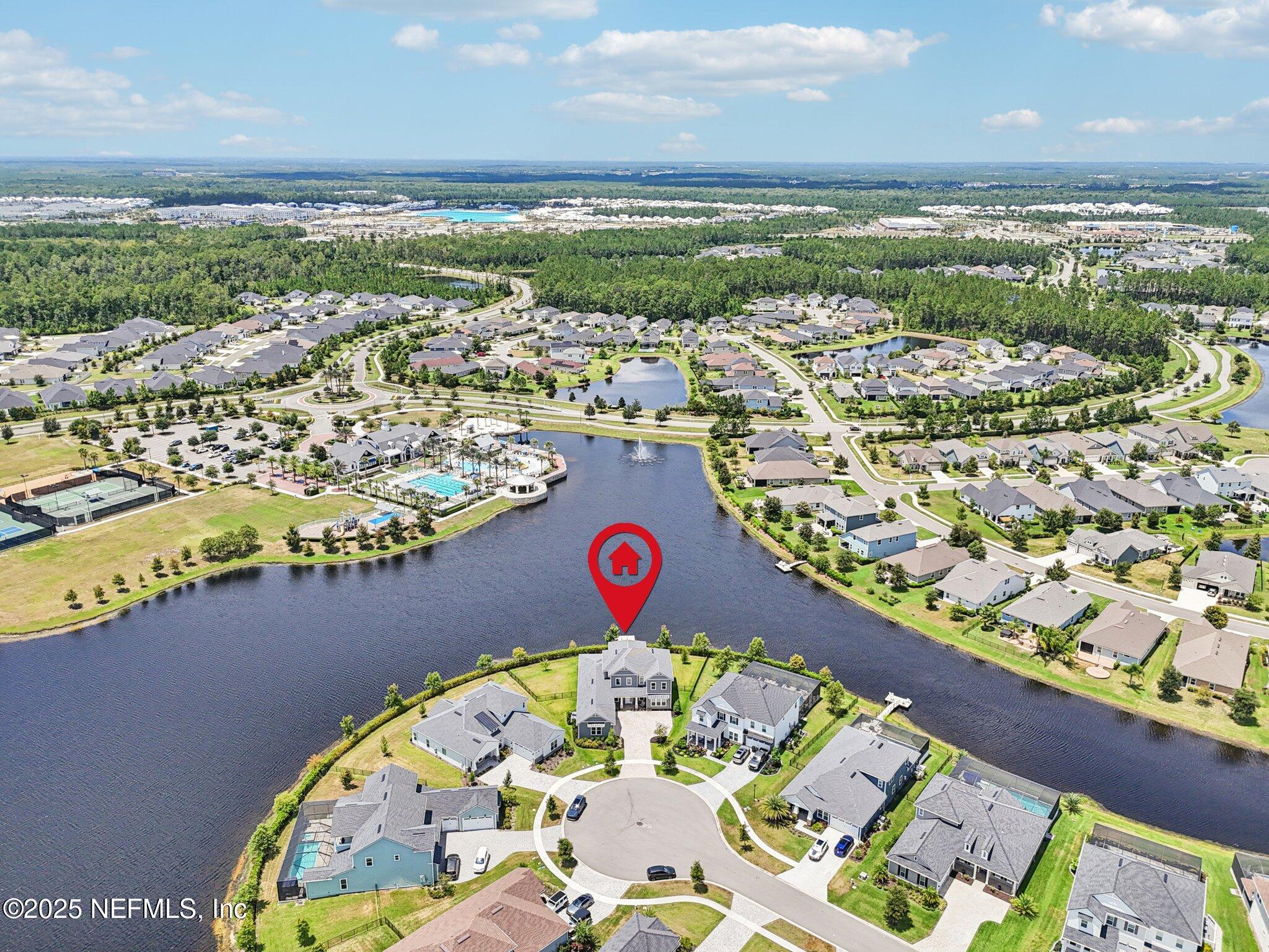 194 Snowbell Court St. Augustine, FL 32095 - Photo 54 of 89 an aerial view of residential houses with outdoor space