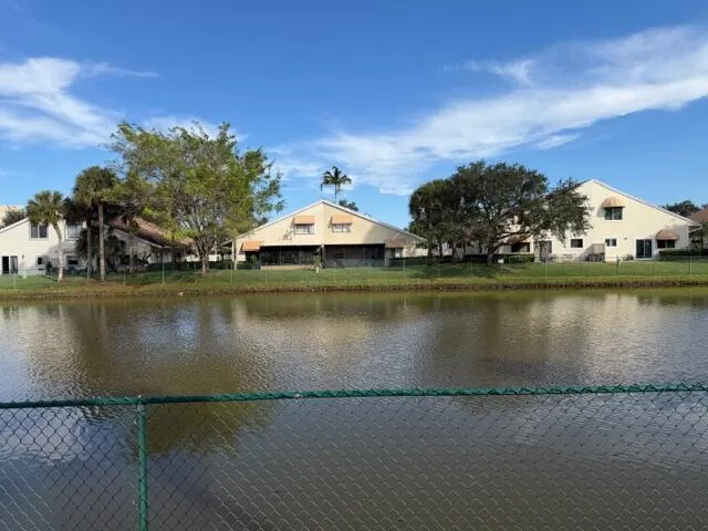 a view of a lake with a outdoor space