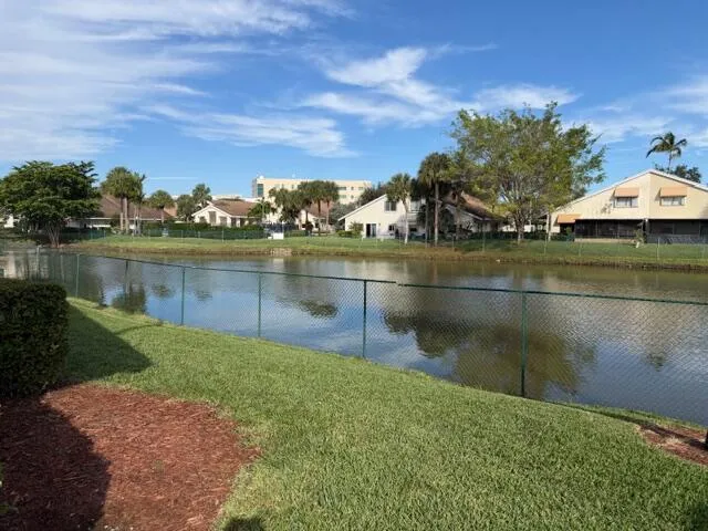 a view of a lake with houses