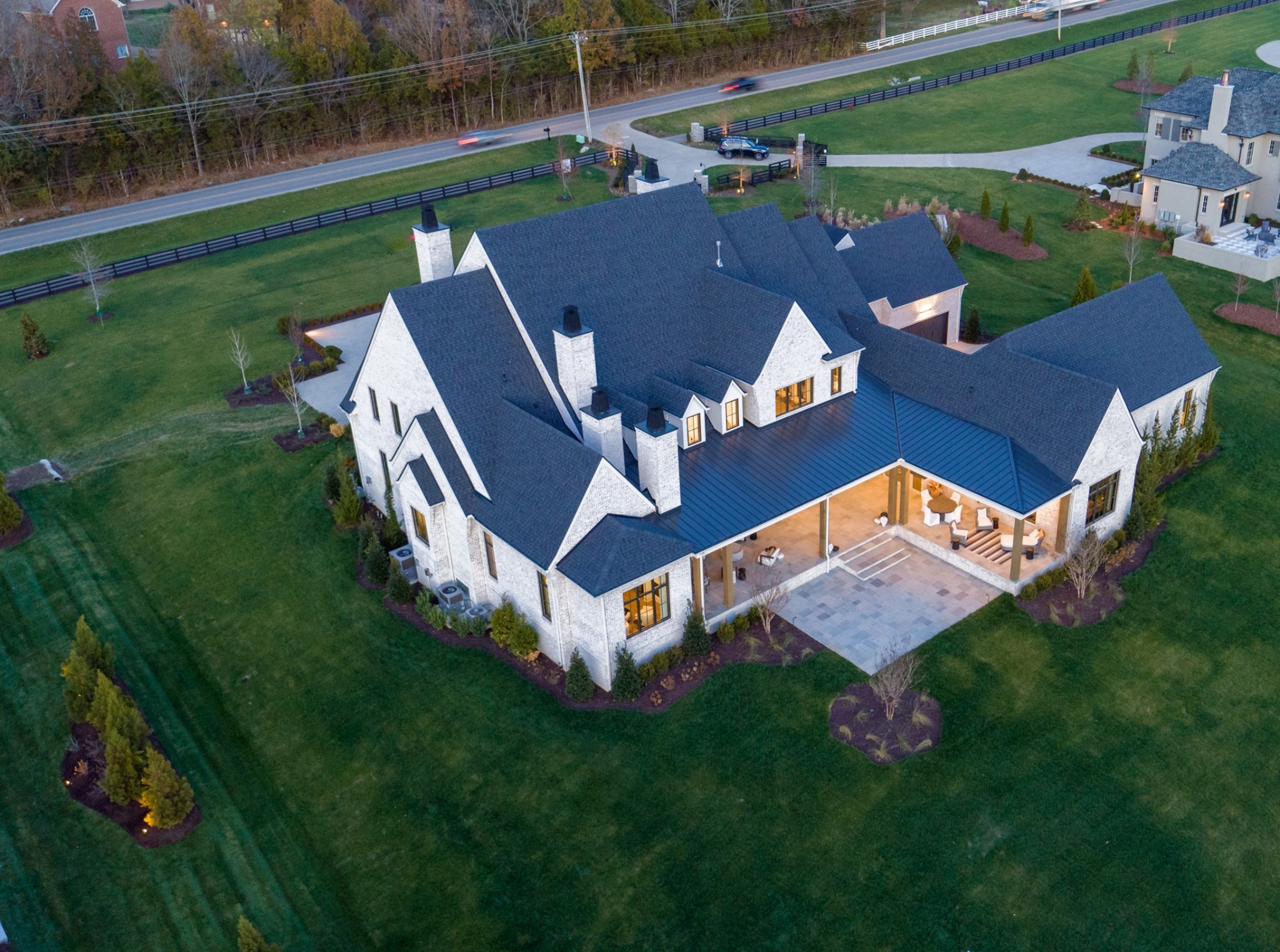1553 Sunset Road Brentwood, TN 37027 - Photo 25 of 31 an aerial view of a house with outdoor space pool seating area and yard