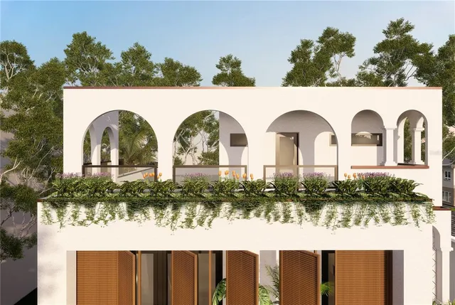 a view of two large windows and a outdoor space