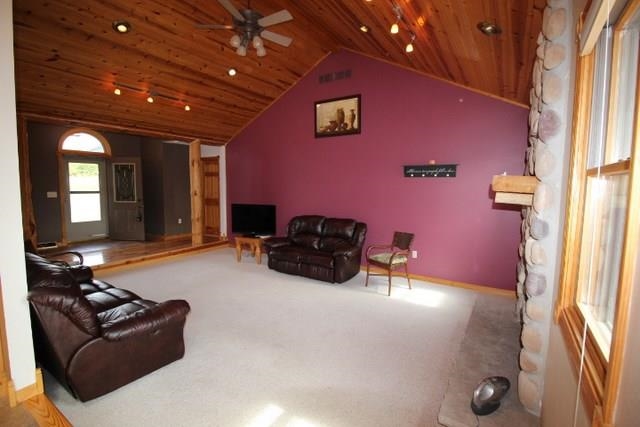 742 North River Road Ridott, IL 61067 - Photo 4 of 25 a living room with furniture a flat screen tv and a fireplace