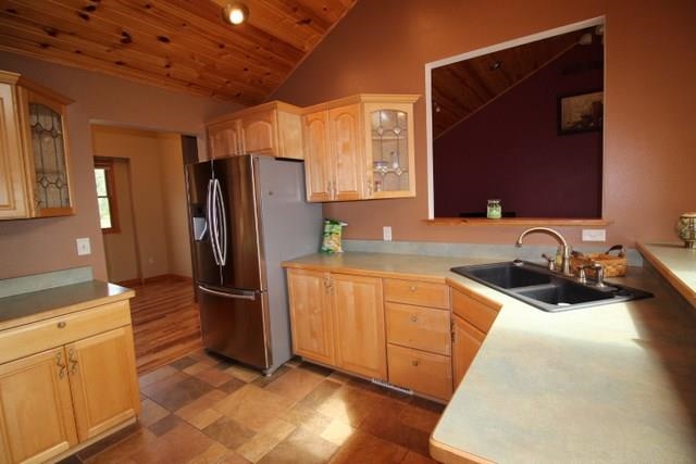 742 North River Road Ridott, IL 61067 - Photo 7 of 25 a kitchen with stainless steel appliances granite countertop a refrigerator and a sink