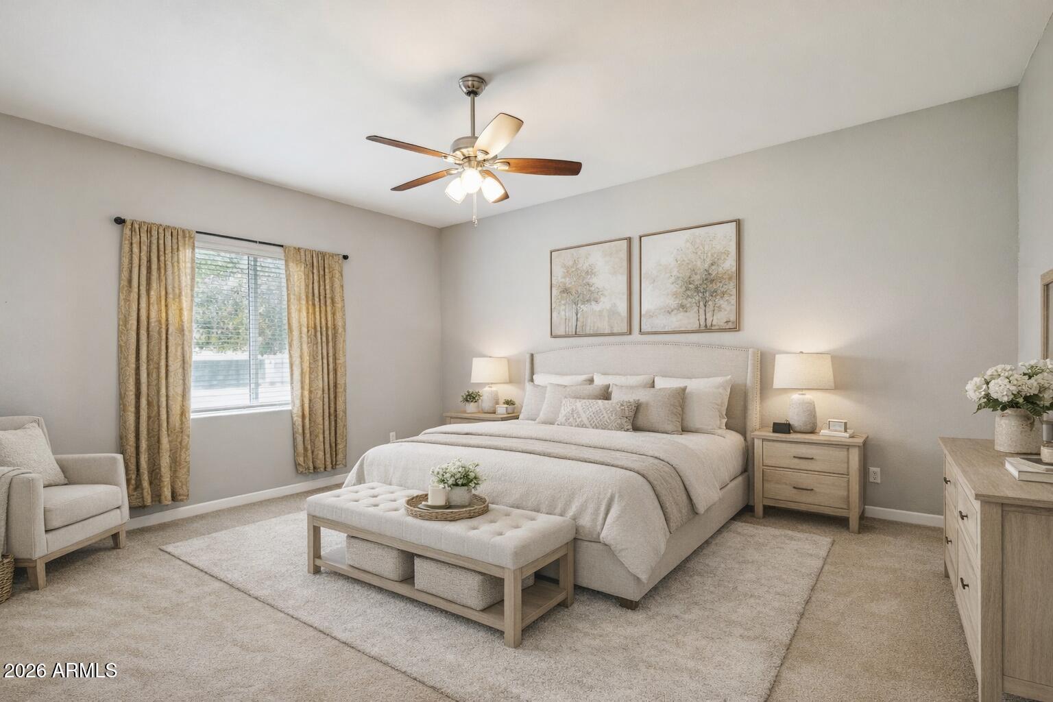 702 West Why Worry Lane Phoenix, AZ 85021 - Photo 16 of 53 a bedroom with a bed and a window