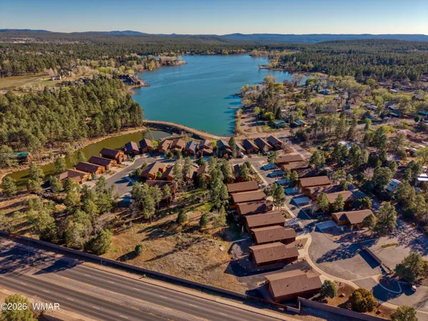an aerial view of multiple house