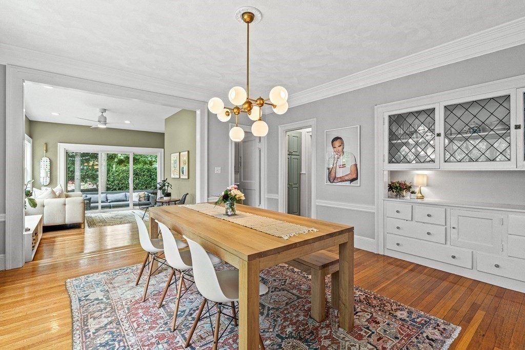 19 Edgehill Road Winchester, MA 01890 - Photo 22 of 42 a view of a dining room with furniture window and wooden floor