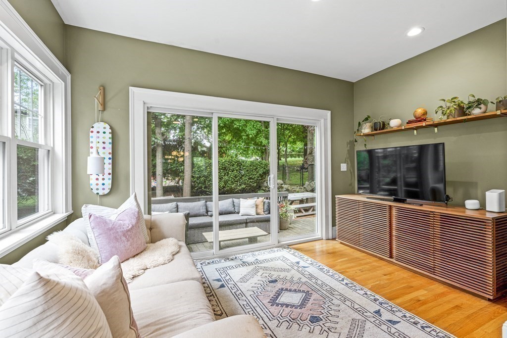 19 Edgehill Road Winchester, MA 01890 - Photo 26 of 42 a living room with furniture and a flat screen tv