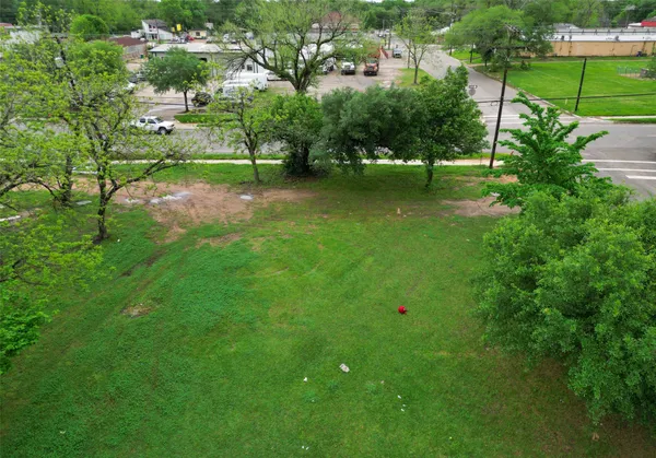 a view of a backyard with a garden