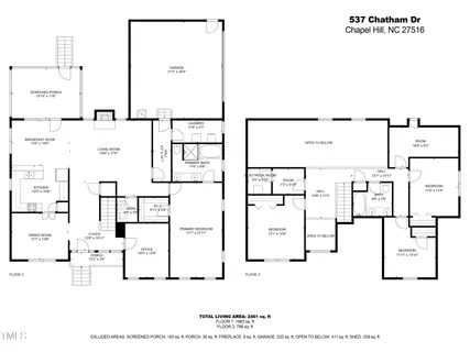 $649,000 | 537 Chatham Drive, Chapel Hill, NC 27516