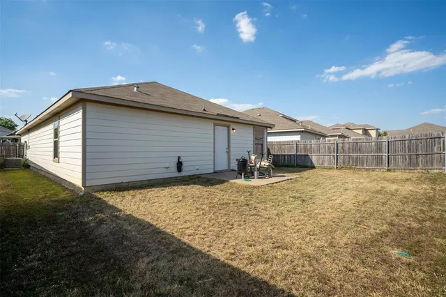 a backyard of a house