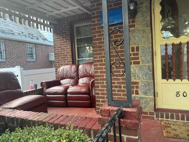 a outdoor living space with patio furniture