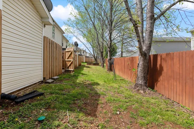 a view of a backyard