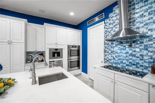 a view of a garden with a bench