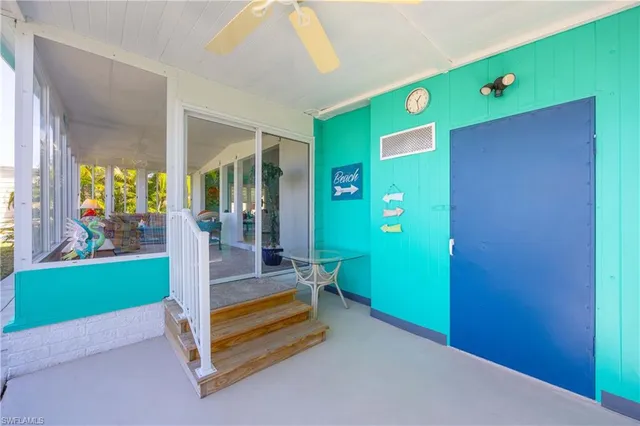 a room with window and stairs