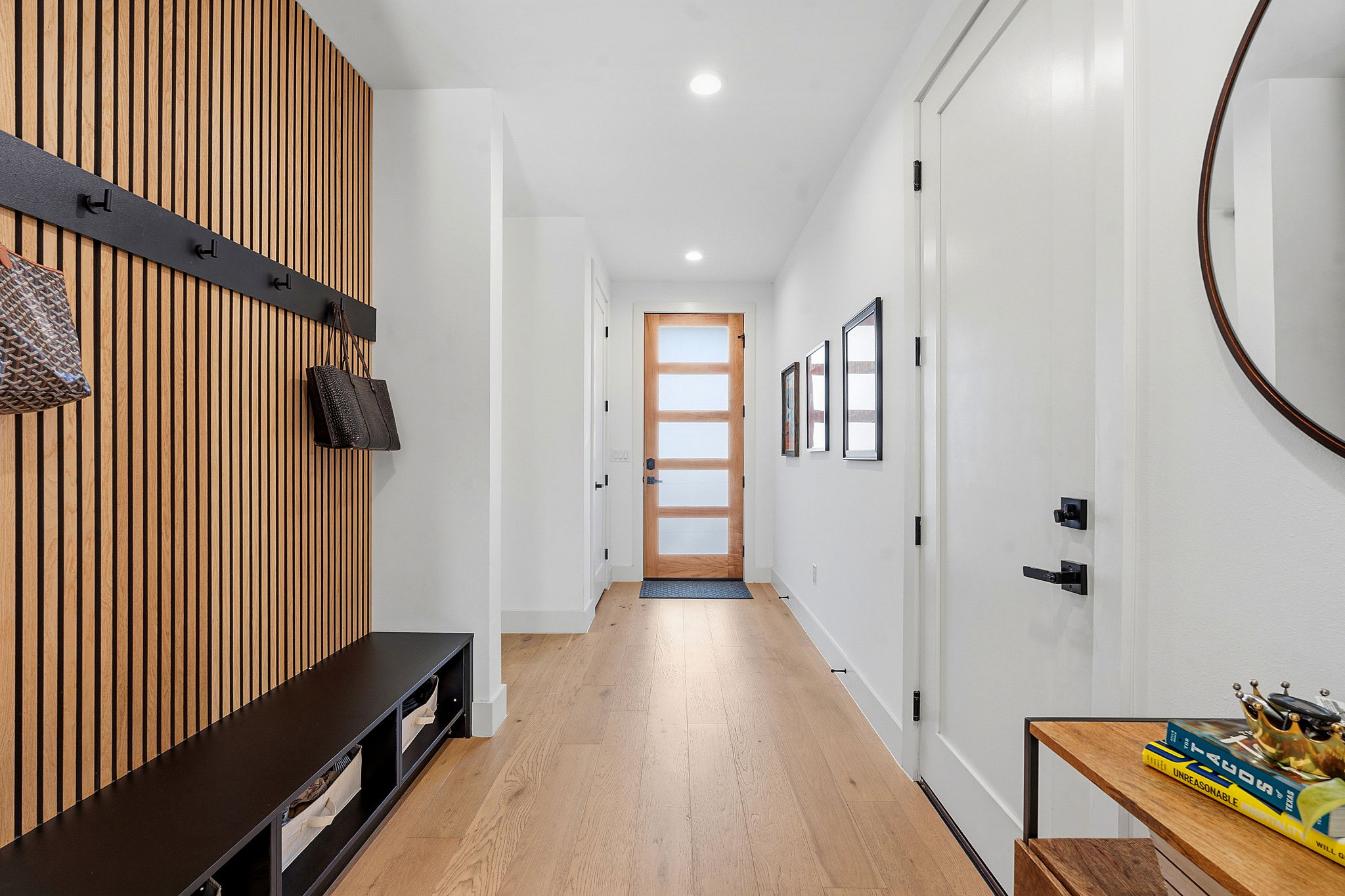 4313 Jinx Avenue, Unit 1 Austin, TX 78704 - Photo 2 of 40 Mudroom with light wood-style floors and recessed lighting