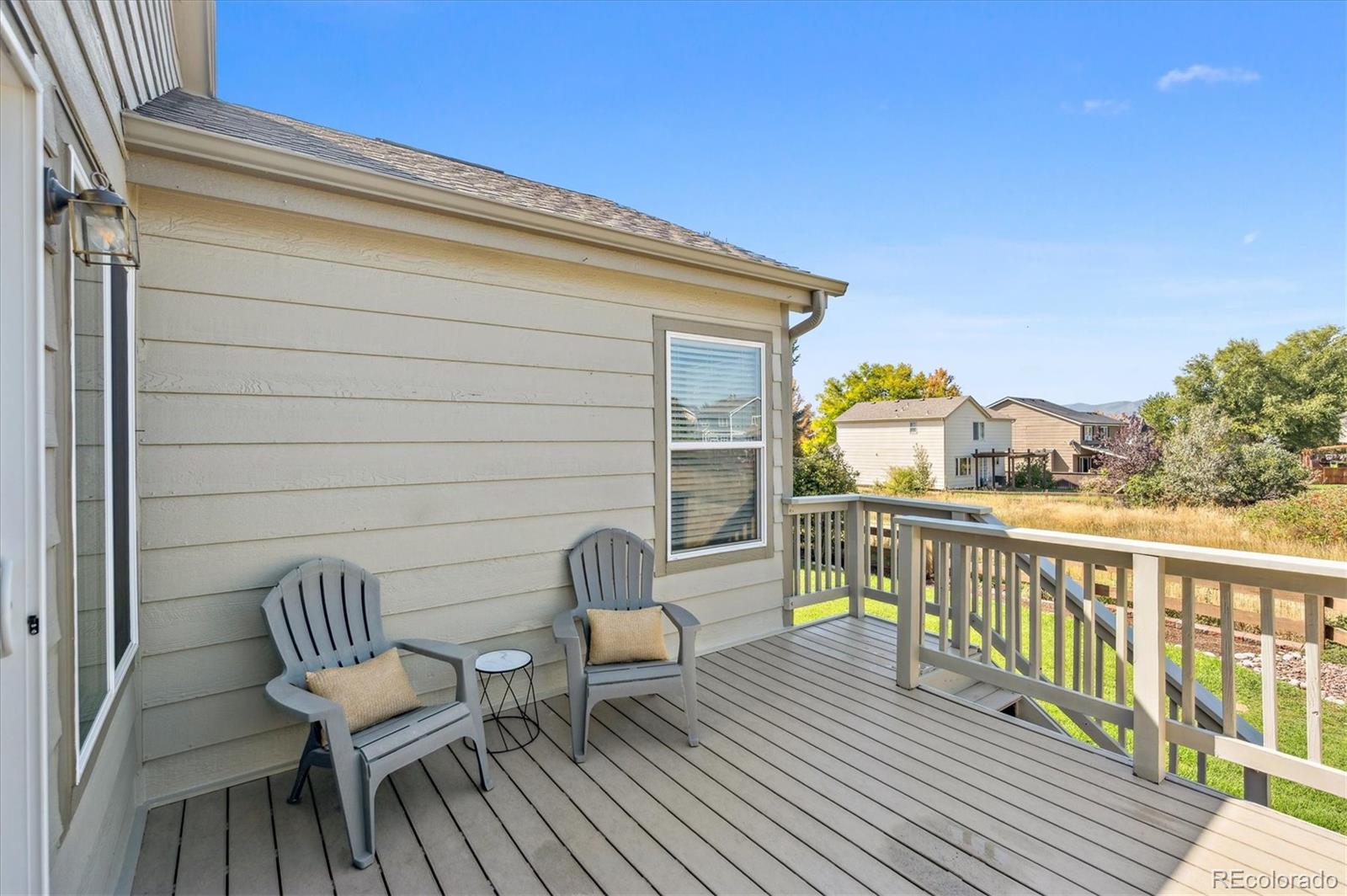 9793 Burberry Way Highlands Ranch, CO 80129 - Photo 22 of 29 a view of a balcony with two chairs and a table