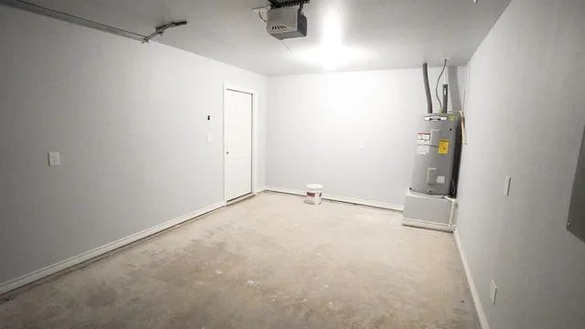 an empty room with closet