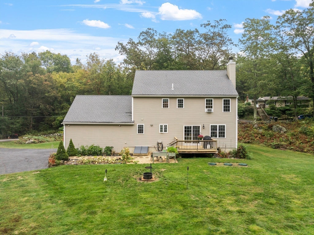 74 King Road Charlton, MA 01507 - Photo 35 of 38 an aerial view of a house with a garden and lake view