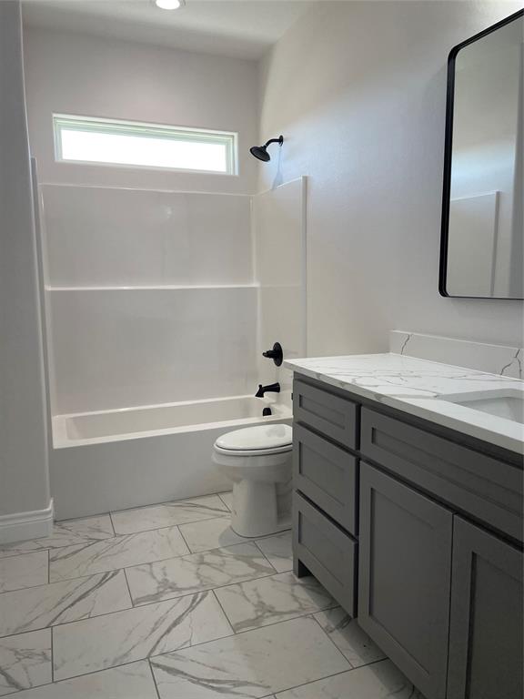 35 Old Sanborn Ranch Road Whitesboro, TX 76273 - Photo 4 of 9 a bathroom with a sink a toilet and shower