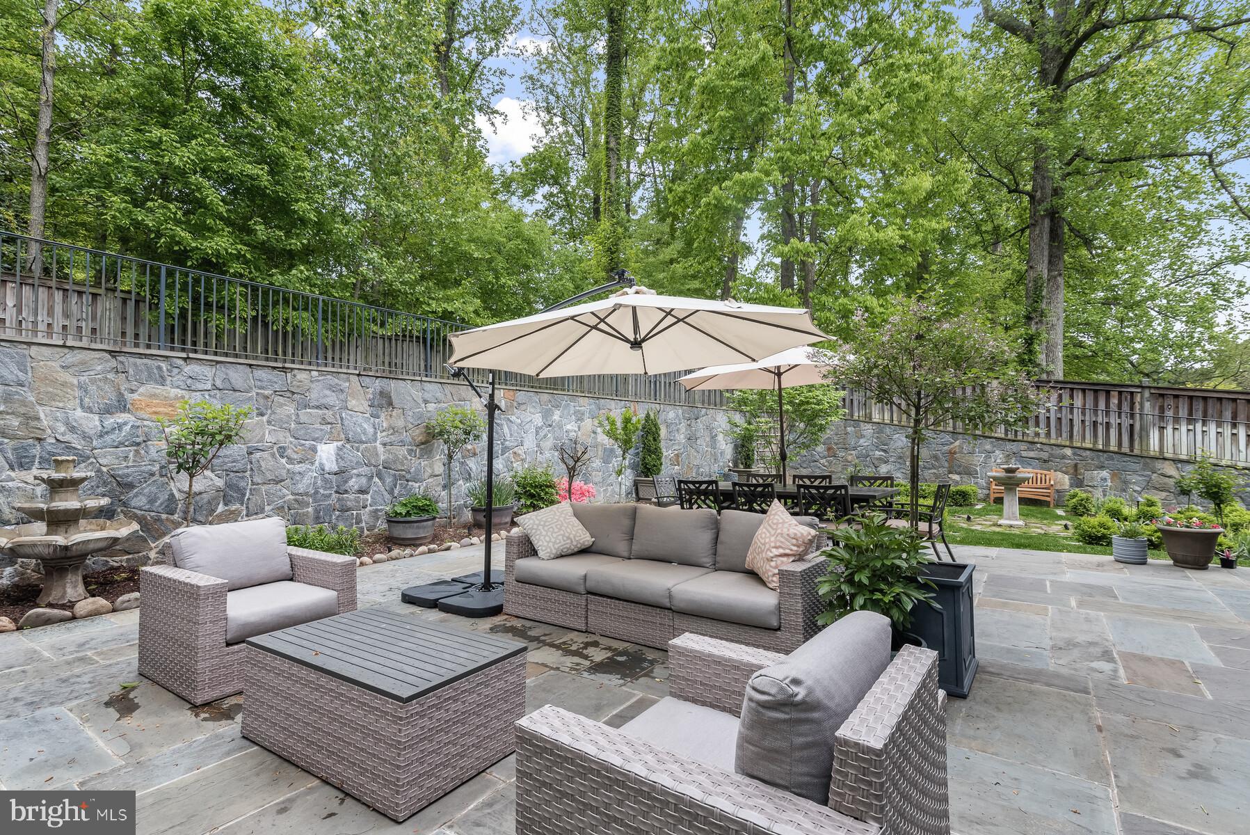7409 Helmsdale Road Bethesda, MD 20817 - Photo 37 of 85 Patio seating and garden