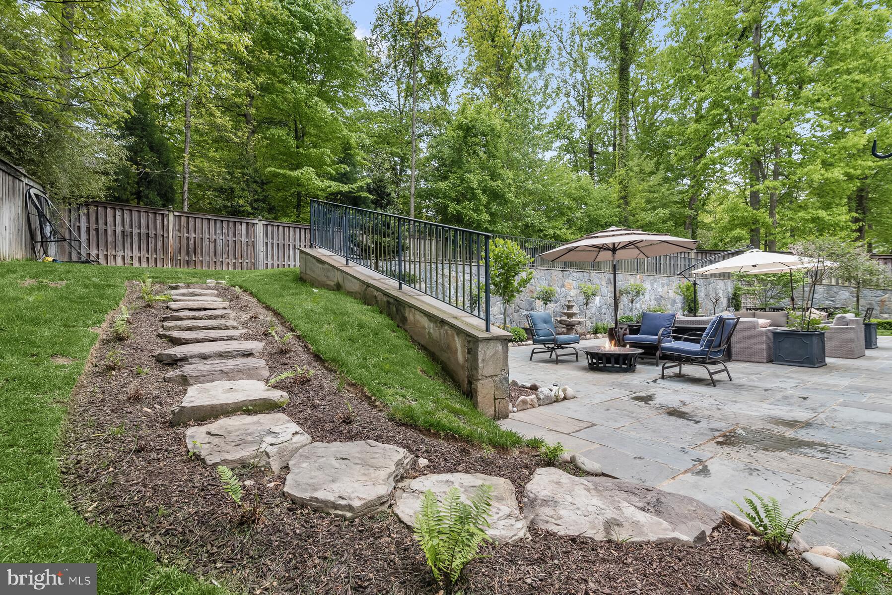 7409 Helmsdale Road Bethesda, MD 20817 - Photo 40 of 85 Stone stairs to Terrace