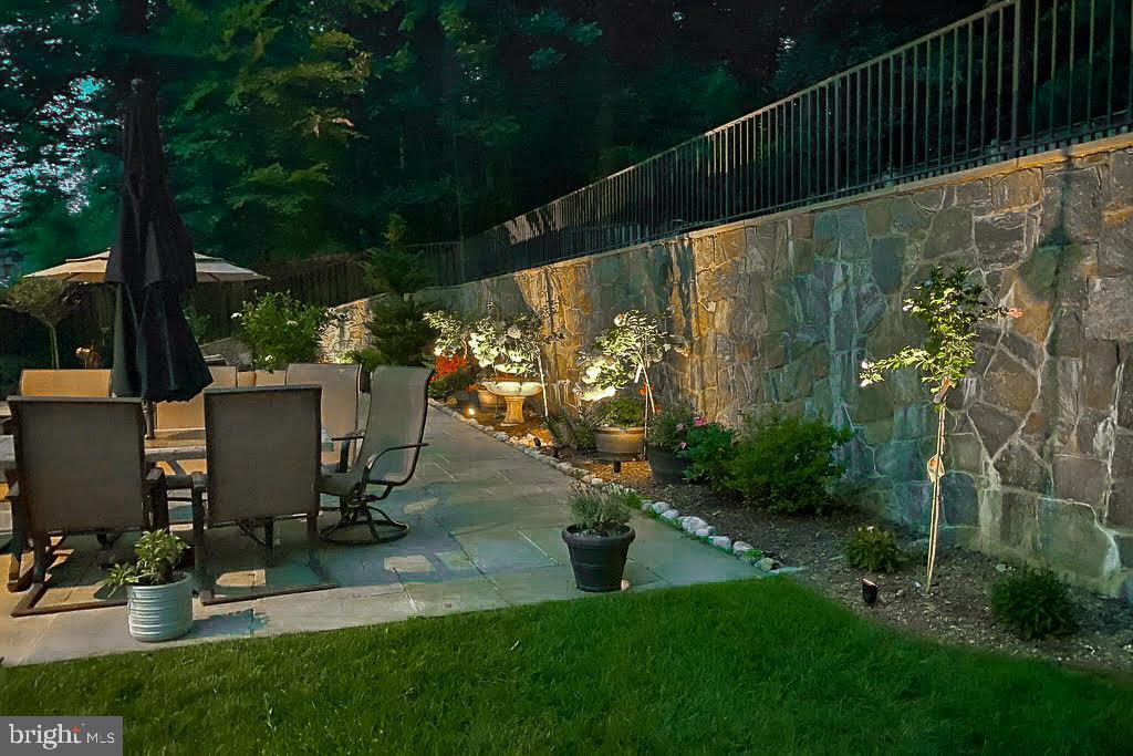 7409 Helmsdale Road Bethesda, MD 20817 - Photo 5 of 85 The Patio at night